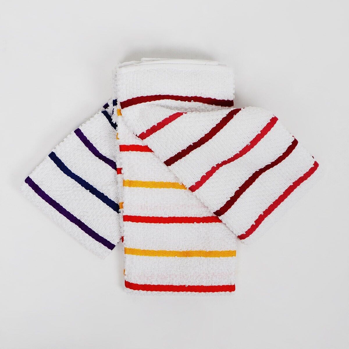 Set 3 pezzi Canovacci Strofinacci Spugna Puro Cotone Assorbente a righe multiuso