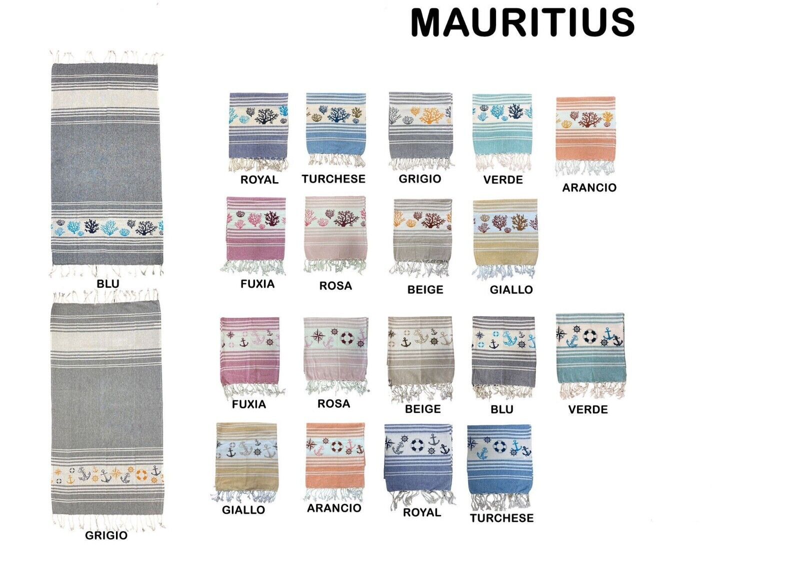 Telo mare spiaggia Faouta 90x170cm Lettino due Fantasie Pratici Vari colori