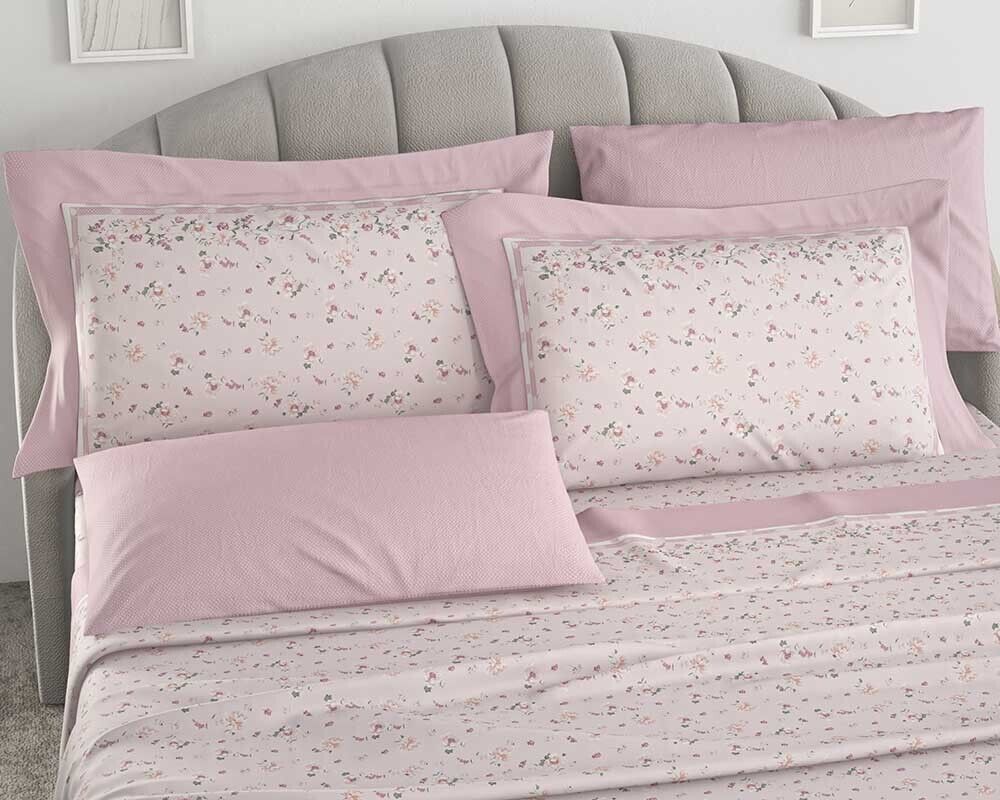 Lenzuola Completo Matrimoniale +4 Federe 100% Cotone Made in Italy Extra Qualità
