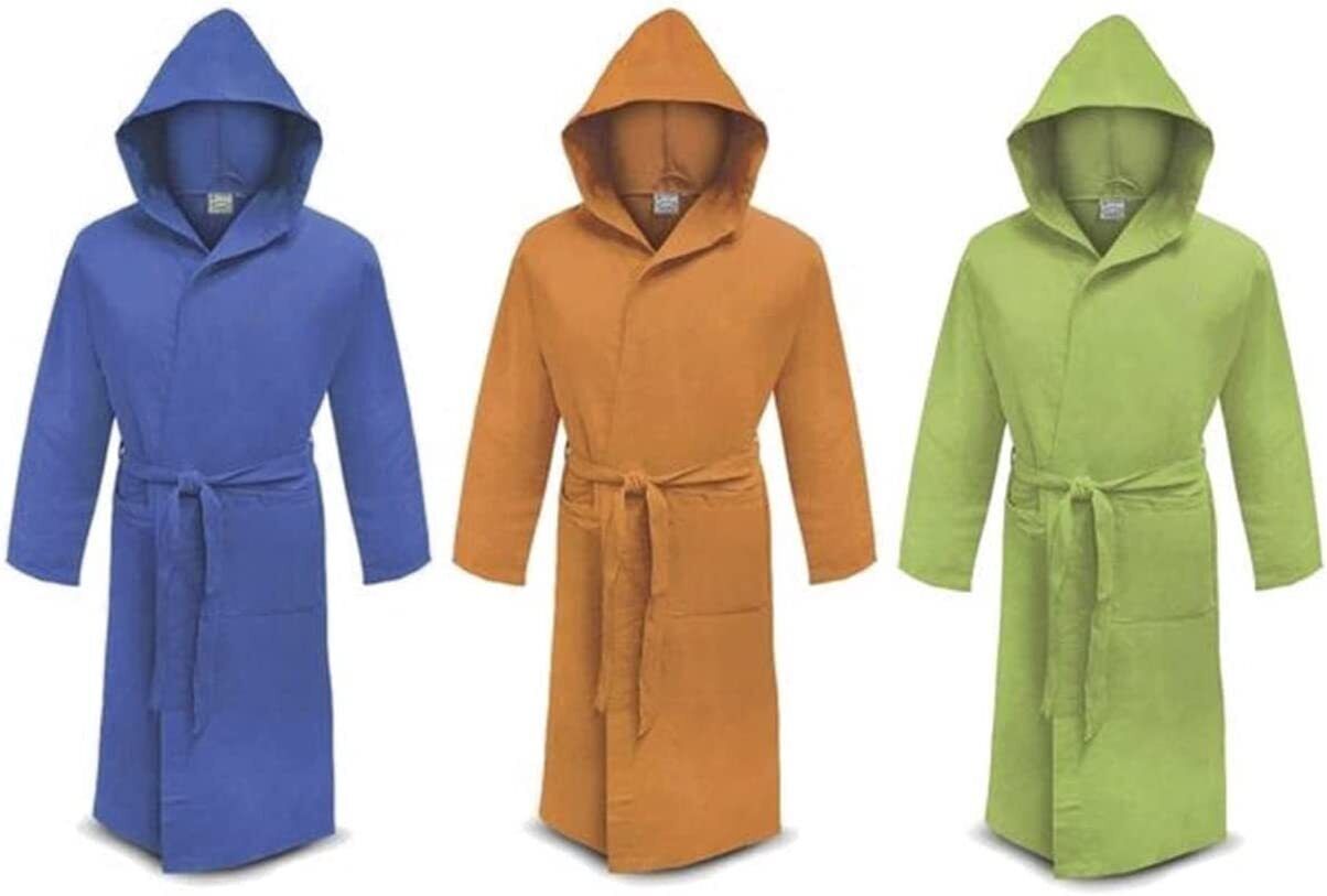 Accappatoio Microfibra bambini ragazzi unisex Cappuccio Cintura morbido leggero
