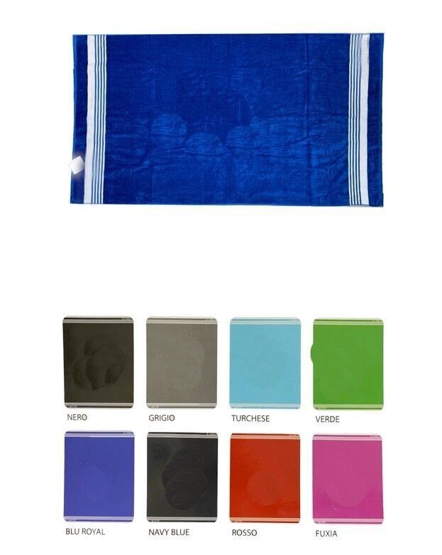 Telo mare  spiaggia Spugna Jacquard Puro Cotone 500gr Morbido Assorbente