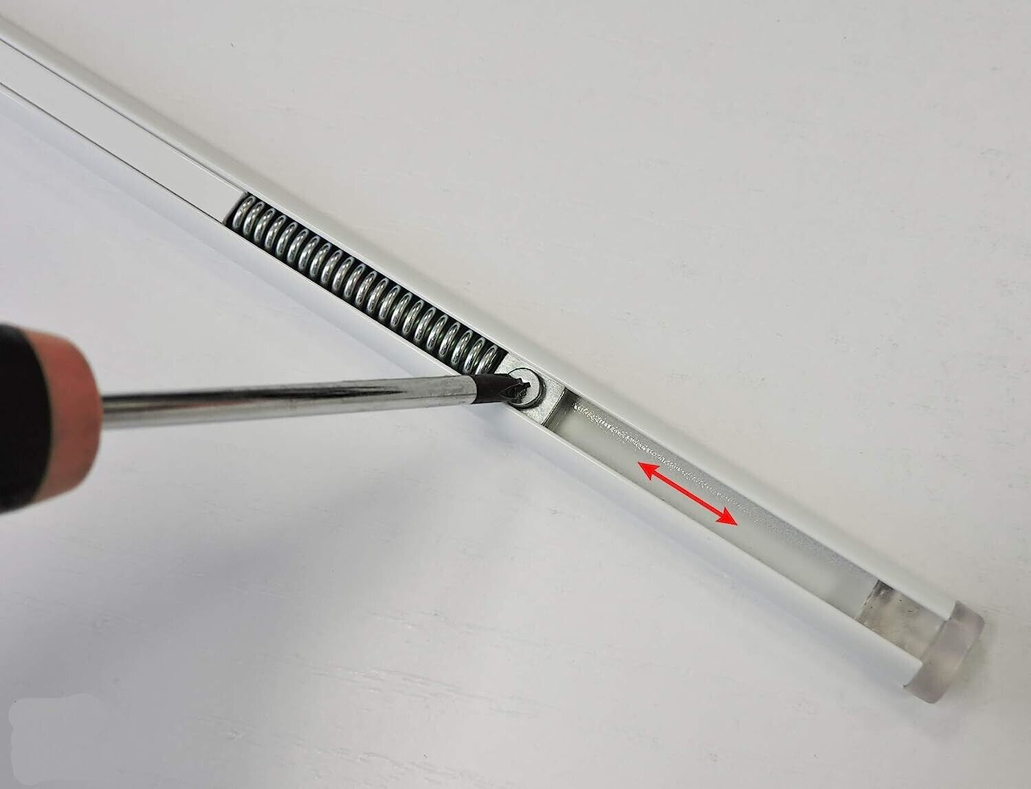 Bacchette a Molla set 2 pz  Alluminio Verniciato Bianco Estensibile Varie Misure