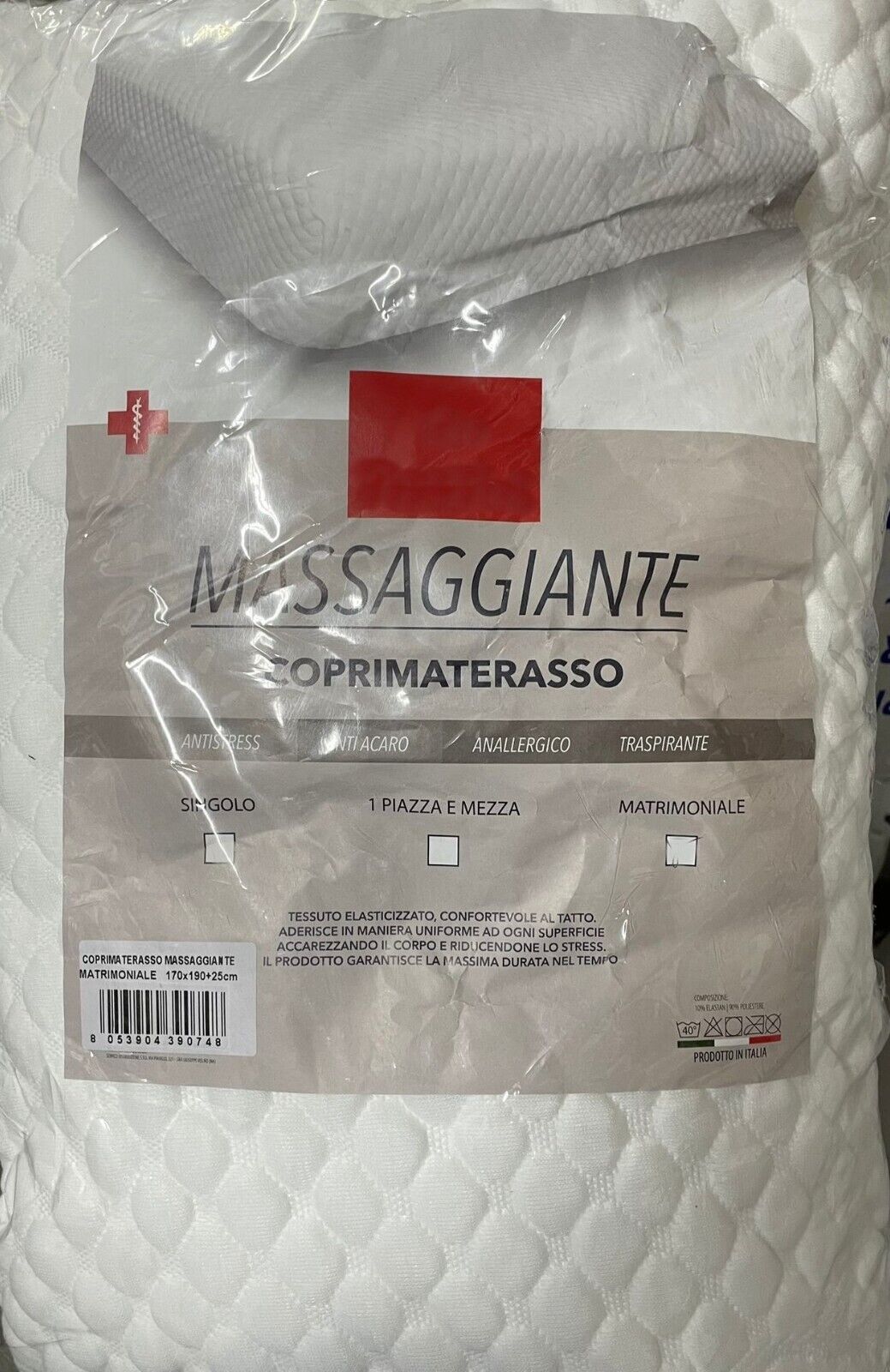 Coprimaterasso Massaggiante Elasticizzato Confortevole Traspitante Antiacaro