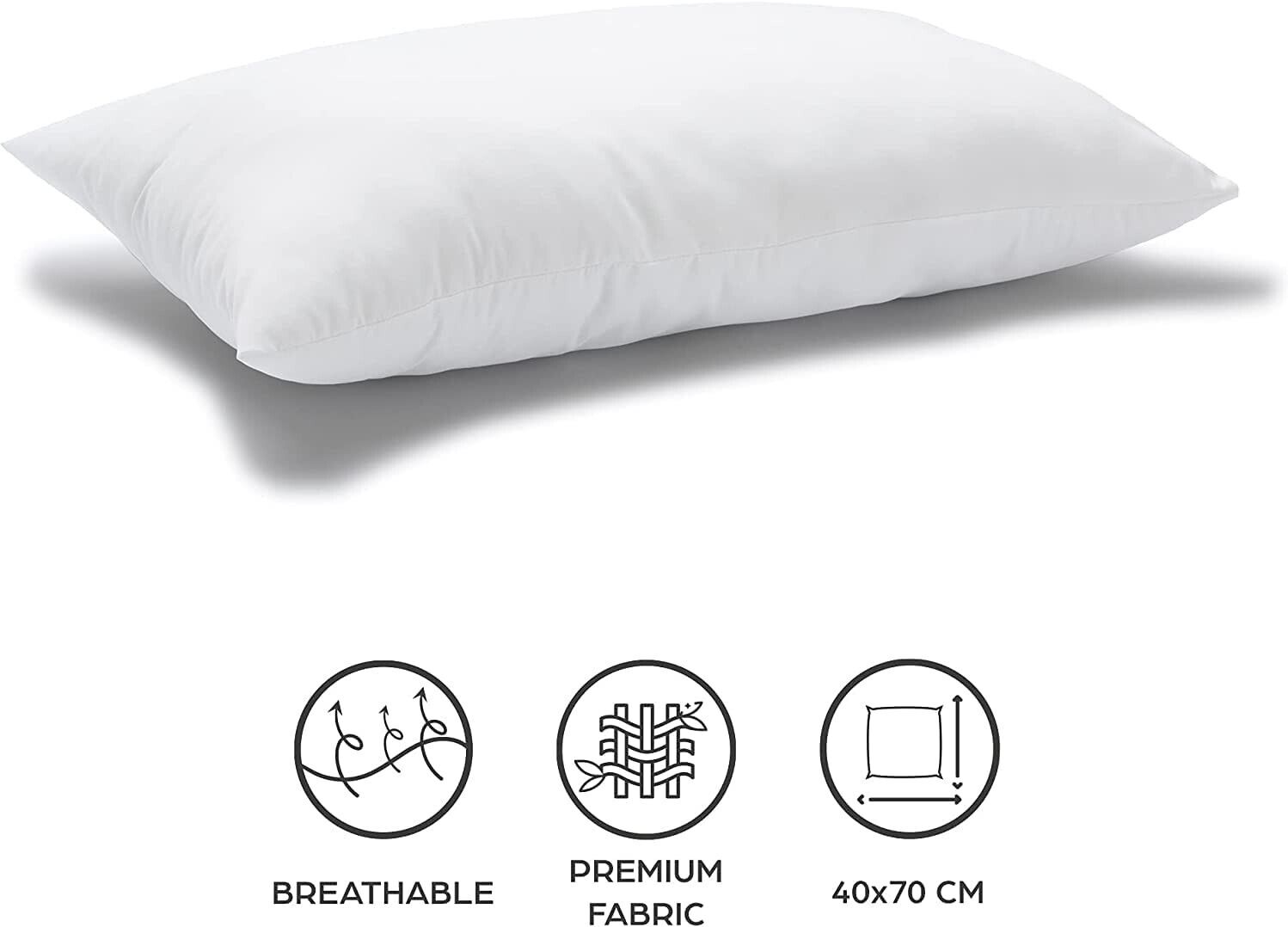 Cuscino Guanciali set 2 pz morbido antiacaro anallergico traspirante