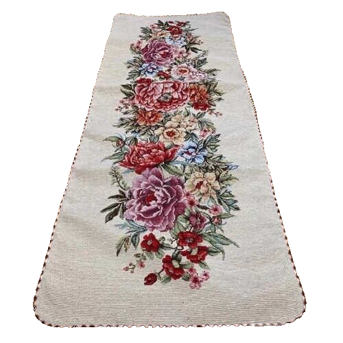 Runner Striscia Floreale 40x100 cm arredo casa Made in Italy Versatile