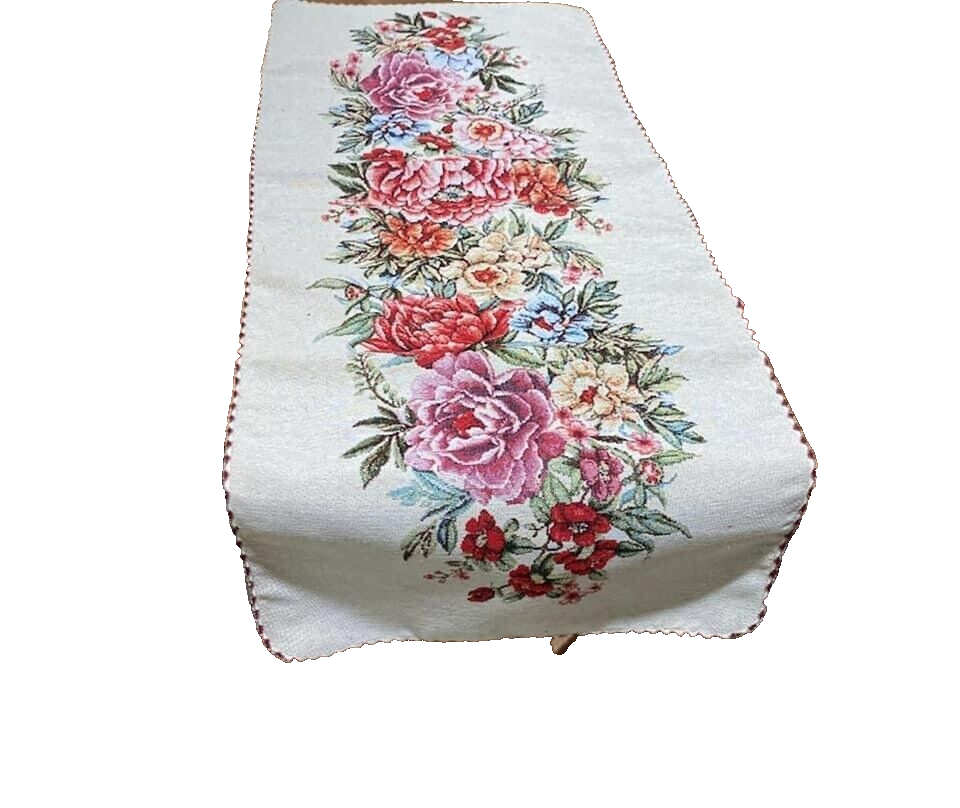 Runner Striscia Floreale 40x100 cm arredo casa Made in Italy Versatile