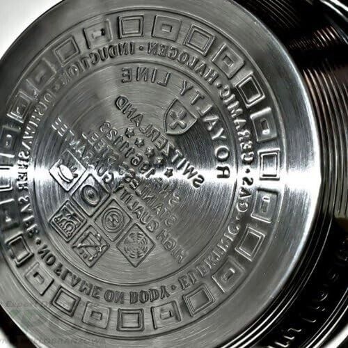 Batteria di Pentole Set Cucina 16Pz Professionale Royalty Line Swiss Inox 18/10