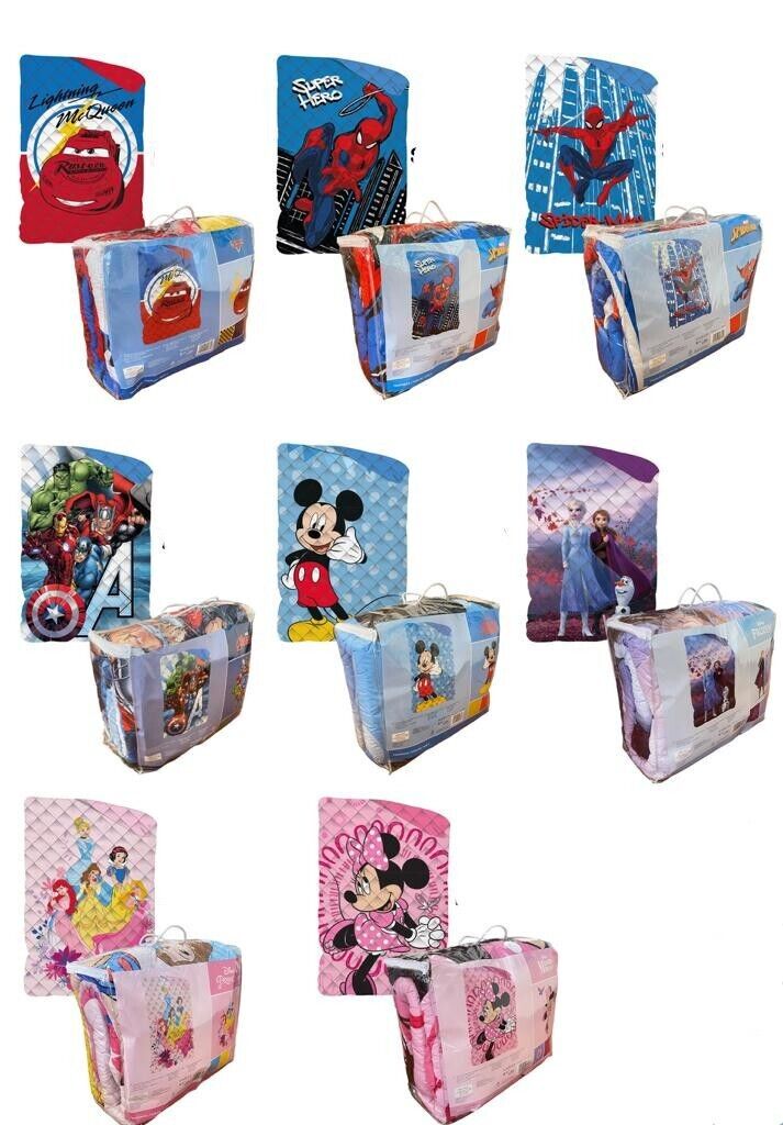 Piumone Trapunta Invernale Disney Avengers mis. 170x260cm Morbida Caldo