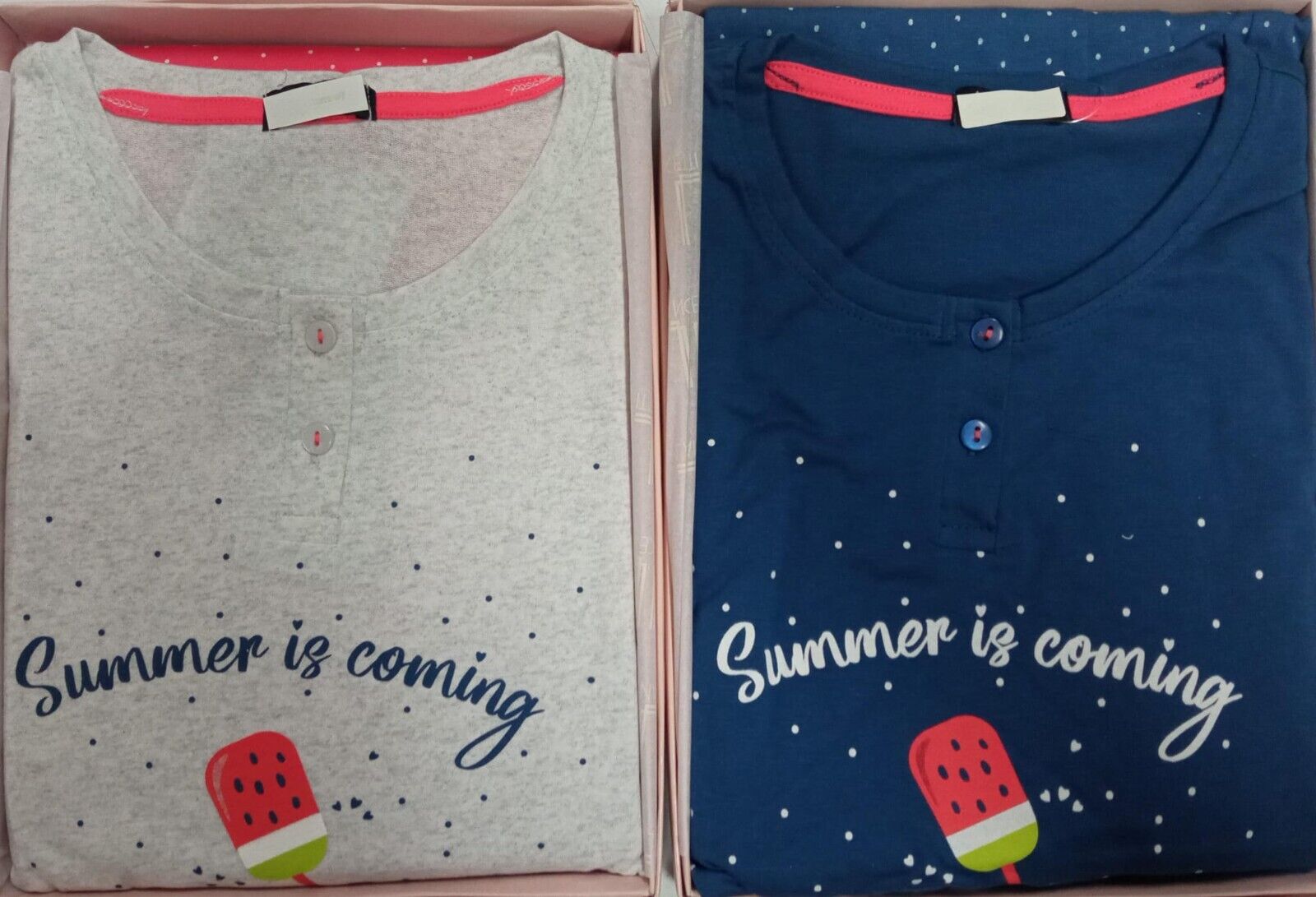Pigiama Donna Cotone Manica e Pantalone Lungo Comodo Fresco dalla S alla XL