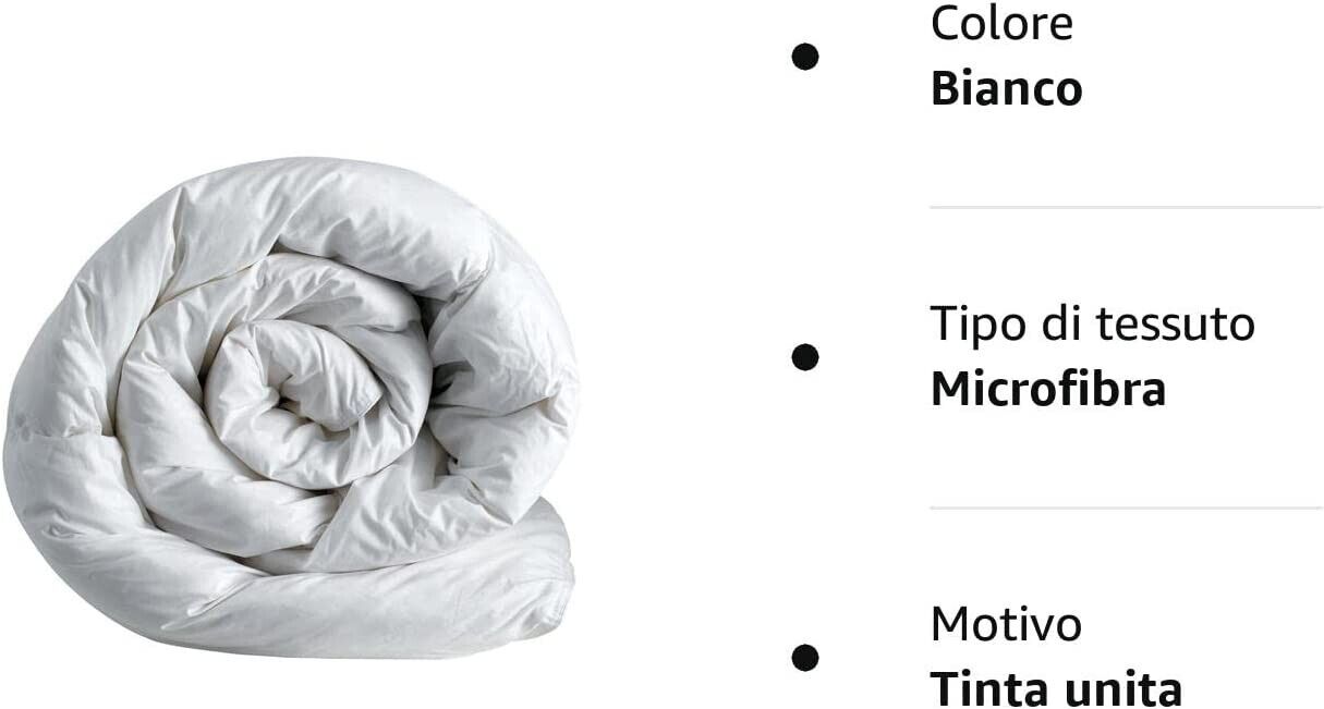 Piumino Interno 300grammi Invernale Sacco Bianco 3 Misure morbido anallergico