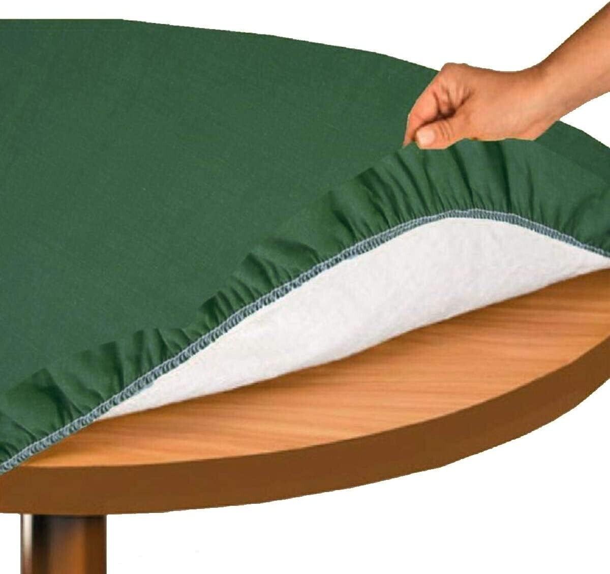 Tovaglia Copritavolo Mollettone Salvatavolo Gommato elastico perimetrale Verde