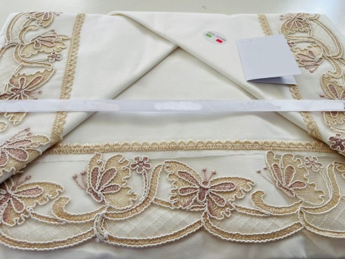 Completo Lenzuola Puro Cotone Qualita\' Extra Matrimoniale 3 Fantasie M.Italy