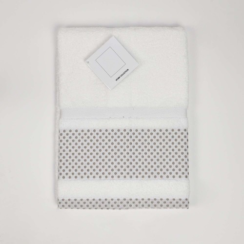 Telo Bagno Morbida Spugna Puro Cotone Jacquard Assorbente Fascia a pois