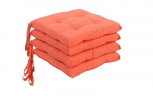 Cuscini Set 4 Coprisedie Sedie Morbidi Imbottiti con Lacci Sedie Cucina 4 Punti