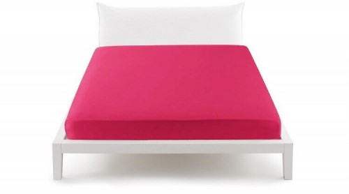 Lenzuolo con angoli puro cotone tinta unita vari colori e misure Made in Italy