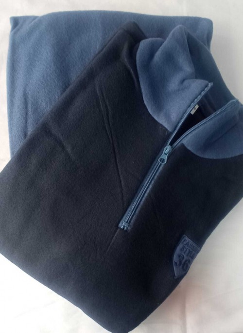 Pigiama in Pile Uomo Caldo Morbido Comodo Tinta Unita Versatile