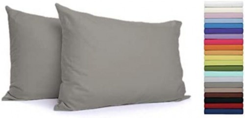 Federe set 4pz con Patella 25 cm per Guanciali Puro Cotone mis. 50x80 57fili cm2