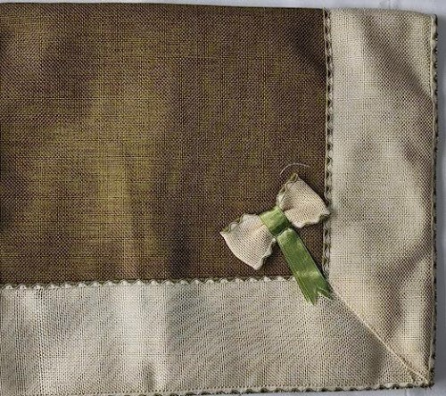 Tovaglia Tavola Juta Rifinita con Smerlino x12 Pers. 140x240cm Made in Italy