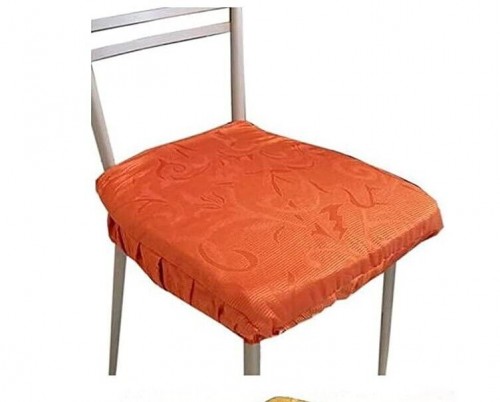 Coprisedia Coppia Cuscino Imbottito Tessuto Jacquard Elasticizzato Made in Italy