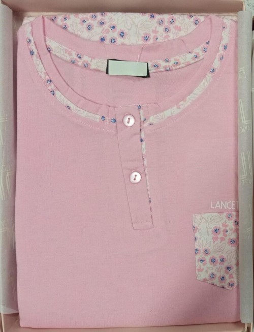Pigiama Estivo Primaverile Donna Cotone Fantasia Manica Lunga Leggero