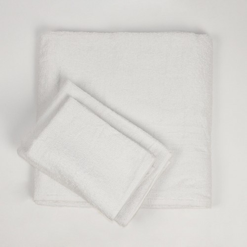 Asciugamano Set 3 pezzi in Spugna Puro Cotone Idrofilo Morbido  Vari Colori