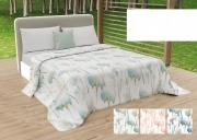 Copriletto Matrimoniale Piquet Misto Cotone 270x280cm Blu Rosa Azzurro