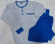 Pigiama Uomo Manica Lunga Cotone Primavera Estate Fresco Fantasia