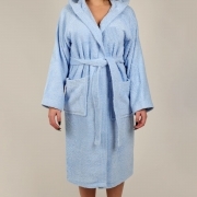 Accappatoio in Spugna in Puro Cotone  Morbido Cappuccio 550 gr.Tasconi Cappuccio