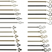 Bastoni per Tende Estendibili da 120 a 210 cm e 210 a 300cm Asta Decorata Anelli