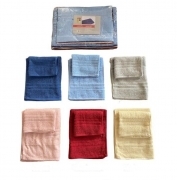 Set 6+6 Asciugamano + Ospite Spugna Puro Cotone Morbido Assorbente Extra Qualità