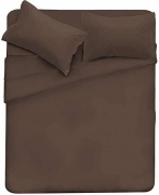 Set completo Lenzuola in Microfibra Policotone Tinta unita No stiro morbido