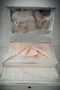 Completo Lenzuola Matrimoniale  Raso Jacquard Comprensivo di Copriletto Stile