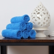 Lavette Set 6 pezzi 450gr/mq Morbida Spugna puro Cotone 30x30 Vari Colori T.Unit