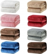 Plaid Cuffie Bluetooth incluse cuffie 130x160 Morbido coral sofficeTinta Unita