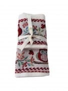 Coppia Asciugamani Spugna 100% Puro Cotone Balza Gufetti Morbidi Bagno Italia