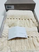 Coppia Asciugamano Spugna Puro Cotone Extra pesante Frangia annodata a Mano