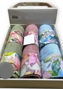 Asciugamano 3 piu' 3 Spugna Puro Cotone 100 Viso Ospite Morbido Assorbente