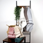 Set 1piu'1 Asciugamano piu' Ospite in Morbida Spugna Puro Cotone puro Idrofilo