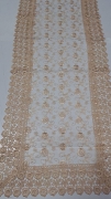 Runner Striscia Tavolo 40x132cm Lavorato ai Bordi Elegante Versatile Beige Fiori