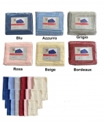 Asciugamano Set 3 pezzi in Spugna Puro Cotone Idrofilo Morbido  Vari Colori