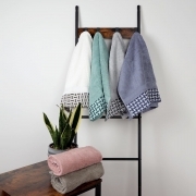 Telo Bagno in Morbida Spugna Puro Cotone Biologico Jacquard Assorbente