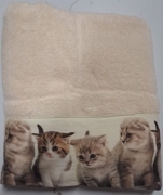 Telo Bagno Spugna 100% Cotone Qualità Extra Morbidi Assorbenti Panna 58x90cm