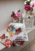 Tovaglia da tavola x12 persone 140x240cm Rettangolare Puro Cotone 2 Fantasie
