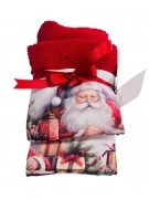 Set Asciugamani 1 1 Rossi Natale Spugna di Puro Cotone Eleganti 7 Varianti Balza