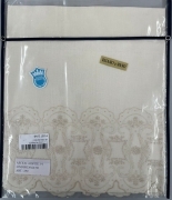 Asciugamano 70x105cm Puro Lino Coppia 1piu'1 Ospite 35x55cm Ricamo a mano Ecru'