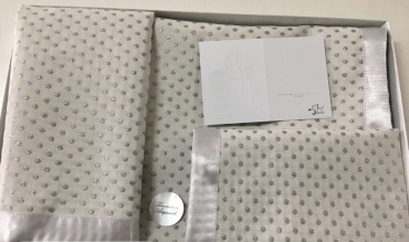 Tris centrini 3 pezzi eleganti Tinta unita made in Italy lav