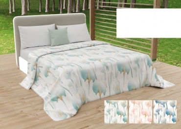 Copriletto Matrimoniale Piquet Misto Cotone 270x280cm Blu Ro