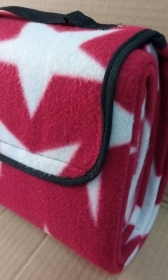 Plaid Pile 120x150cm con manico Retro Idrorepellente Bordeau