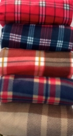 Set da 3 pezzi Plaid pile morbido soffice leggero trama scoz