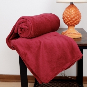 Plaid Coral Fleece in Poliestere Morbido e Tinta Unita Legge